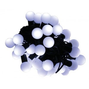 230VAC LED Ball String Light 5M White 50 LED IP44