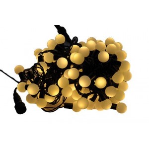 230VAC LED Ball String Light Yellow 5M 50 LED IP44
