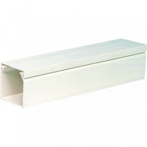 Solid White Trunking with Hinged Lid 12.5W x 12.5H 2M