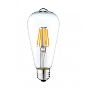 6W LED Pear Shape Lamp E27 Base Cool White 220-240VAC