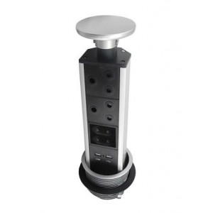 Eco Pop-Up Socket - SA 2x 3Pin- 2x 2Pin- 2x USB