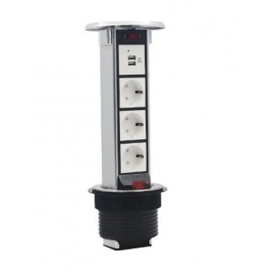 Pop Up Power Module Unpopulated (8 Mod) with Wireless Charger