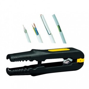 CABLE &amp; WIRE STRIPPER C/W SIDE CUTTER