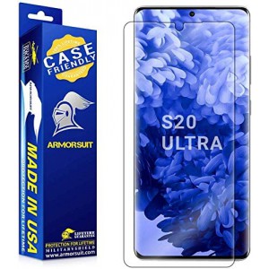 ARMORSUIT MILITARYSHIELD - Samsung Galaxy S20 Ultra 5G 6.9 Screen Protector - FULL EDGE Coverage - Case Friendly (Anti-Bubble &amp; Touch Responsive)