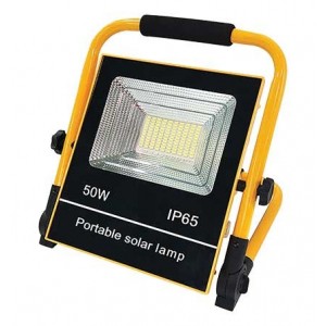 Solar 50W LED Portable Work Light with 7W PV and 12000mAh LiFePO4 Battery