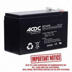 12V 7.2A/H Sealed Lead Acid Battery 150X65X102