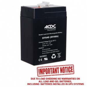6V 4A/H Sealed Lead Acid Battery (70 x 47 x 107 mm)