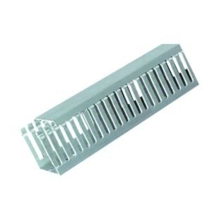 Grey Slotted Trunking 40W x 80H 2M Narrow