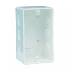 2x4 Plastic Flush Wall Box (60x105x51.5mm) - 2 Pack