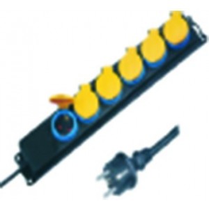 Schuko Extender 15A with 6 Socket Outlets