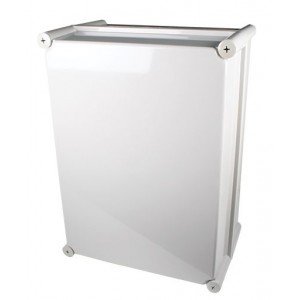 ENCLOSURE 380x280x180 GREY SCREW LID IP66
