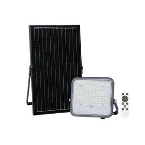 Solar 100W LED Floodlight with 15W PV Panel- 3.2V/15Ah Battery &amp; Remote