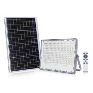 Solar 300W LED Floodlight with 40W PV Panel- 3.2V/40Ah Battery and Remote