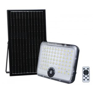 Solar 100W 3CCT LED Floodlight with 15W PV Panel and 3.2V/15Ah Battery