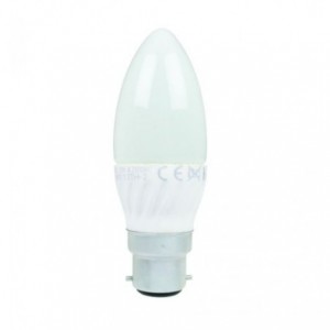 Warm White LED Candle Lamp 3W B22 230VAC