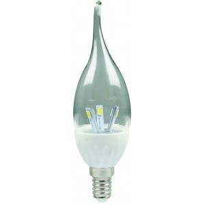3W LED Candle Lamp Clear E14 Dimmable Warm White
