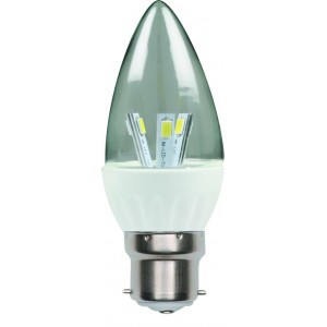 3W LED Lamp Clear B22 Dimmable Cool White