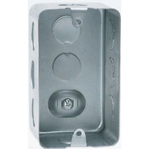2x4 Metal Flush Wall Box (105.5x61x50Dmm) - 2 Pack