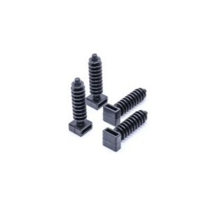 10 x 42.50mm Black Push-In Cable Ties Mount (100 Pack)