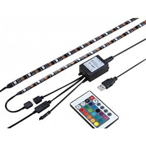 5VDC LED TV Strip Kit IP20 2 x 0.5M RGB Strips with Controller