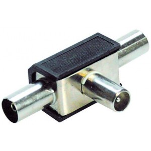 TV In-Line Splitter Male to 2x Female 9.5mmD Metal