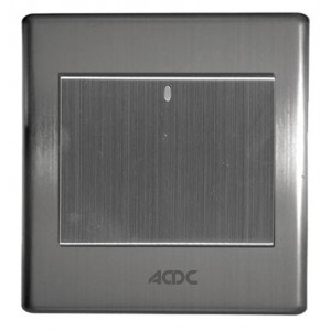 1 Lever 1 Way Switch 10A S/Steel For 3X3 Box
