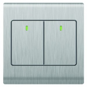 2 Lever 2 Way Switch 10A S/STEEL For 3X3 Box