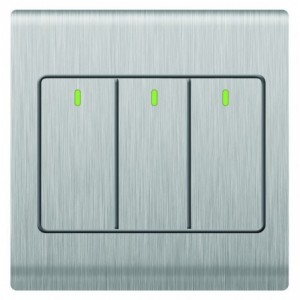 3 Lever 2 Way Switch 10A Stainless Steel for 3x3 Box