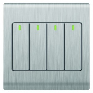 4 Lever 2 Way Switch 10A Stainless Steel For 3x3 Box