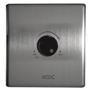Rotary Dimmer Switch 250W Stainless Steel for 3x3 Box