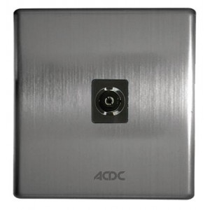 TV Socket Stainless Steel For 3X3 Box