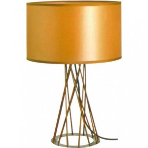 Gold 230VAC 40W 1XE27 Table Lamp and Shade