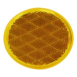 Blister Pack 1 x Self-Adhesive Amber Reflector Ø81mm