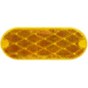 Self-Adhesive Amber Reflectors 110x48mm Round - 2 Pack