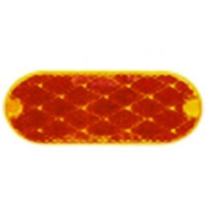 Self-Adhesive Red Reflectors 110x48mm Round End - 2 Pack