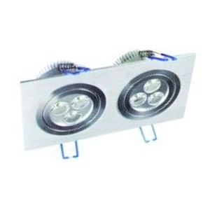 80/265V LED Downlight Warm White 2x3W 175x90x50mm