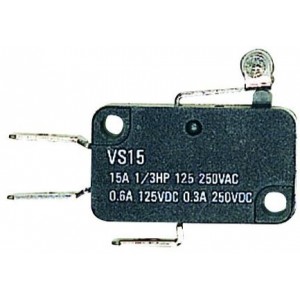 Micro Switch Short Roller Lever 1C/O 15A 250VAC