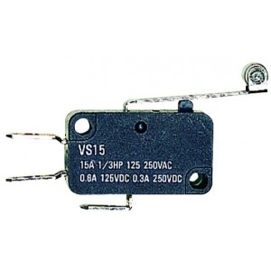 Standard Roller Lever Micro Switch 1C/O 15A 250VAC