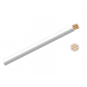 4mm White GP Wire - 100 Metres