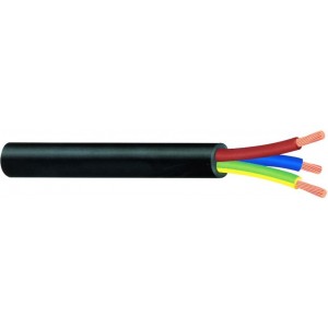 2.5mm x 3 Core Black Cabtyre Cable - 100M