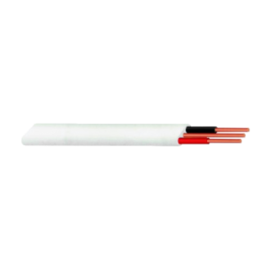 2.5mm x 2 Core + Earth Flat White Cable - 50m