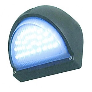 230VAC Cool White LED Aluminium Light Black IP44