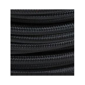 Black Pendant Cord Cotton 5M 2X0.75MMÂ² (2 Pack)