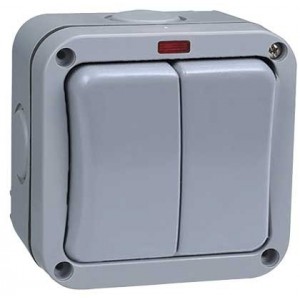 2 Lever 1 Way Weatherproof Switch IP65