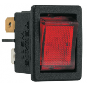 Rocker Switch 6A SPST Red ON/OFF No Lamp