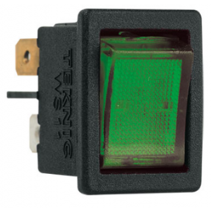 Rocker Switch 6A SPST Green ON/OFF With Lamp