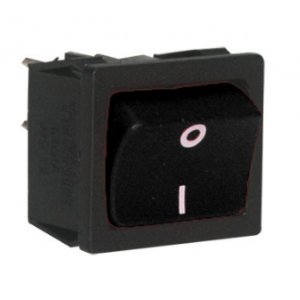 Rocker Switch 6A DPST Black ON/OFF No Lamp