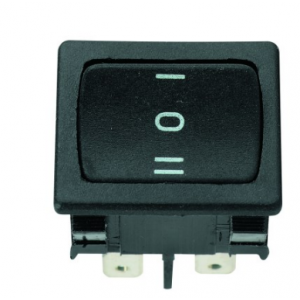 Rocker Switch 6A DPST Black ON/OFF/ON No Lamp