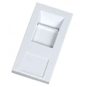 22.5 x 45mm Module Plate Single Port RJ45 Empty