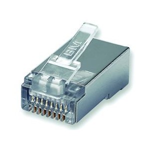 RJ45 Shielded CAT5E Data Network Plugs - Pack of 10
